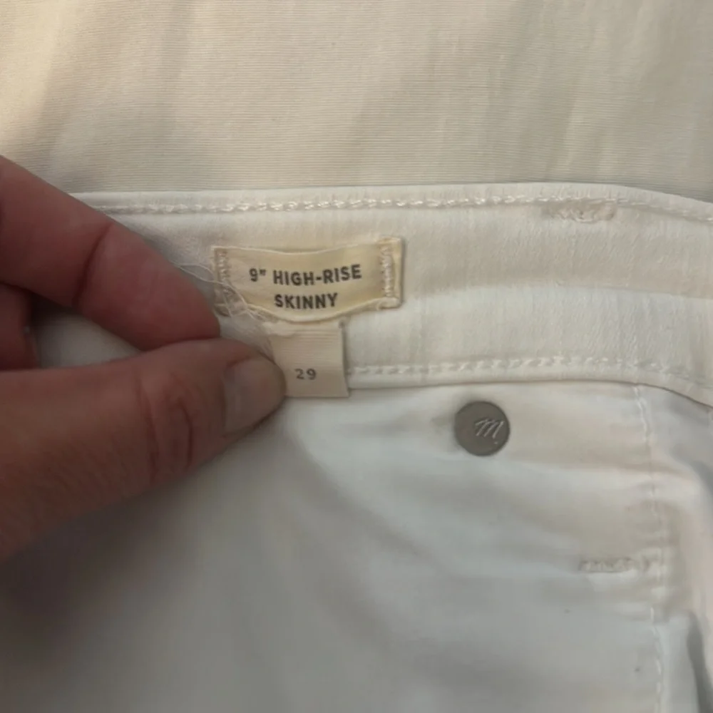 Madewell 9" High-Rise Skinny Jeans in Pure White size 29 - Picture 8 of 8